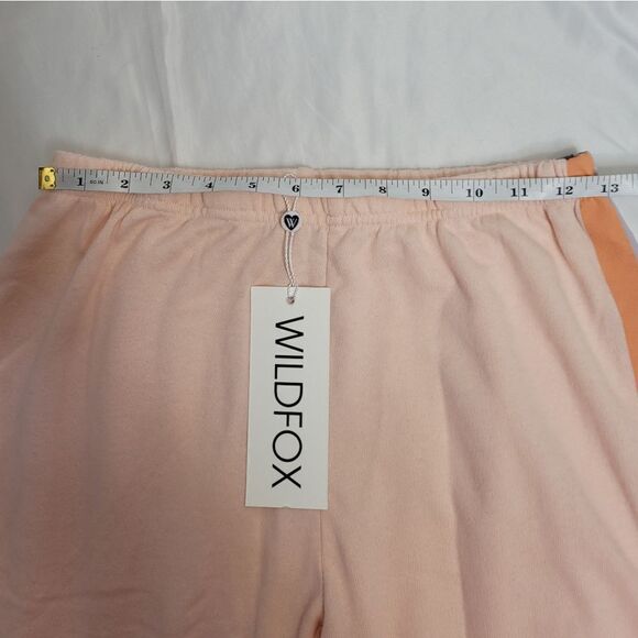 NEW Wildfox knox‎ peach grapefruit stripe jogger sweatpants M - Picture 6 of 10
